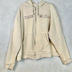 Vintage Helly Hansen Spellout Full Zip Hoodie Size XL Y2K